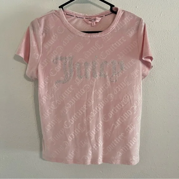 Juicy Couture Pink 2-Piece Tank & Shorts Pajama Set Size L "BLING JUICY" - Picture 3 of 6